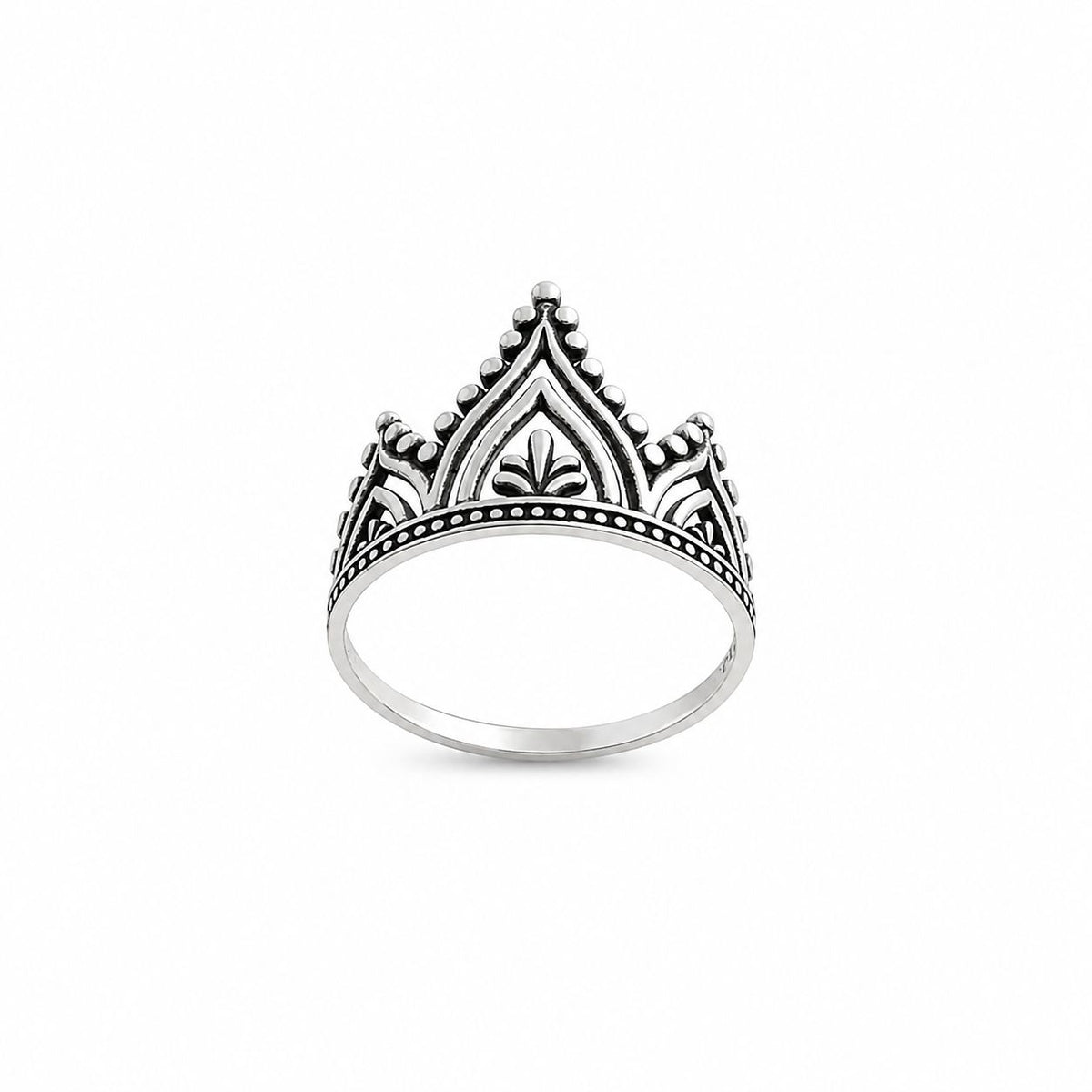 Anel Coroa com Arabescos em prata 925 – Arena Plata (imagem 2)