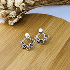 Brinco mandala indiano prata 925 — detalhe dos detalhes gravados