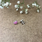 Brinco Coração Rosa em prata 925 – Arena Plata (imagem 3)