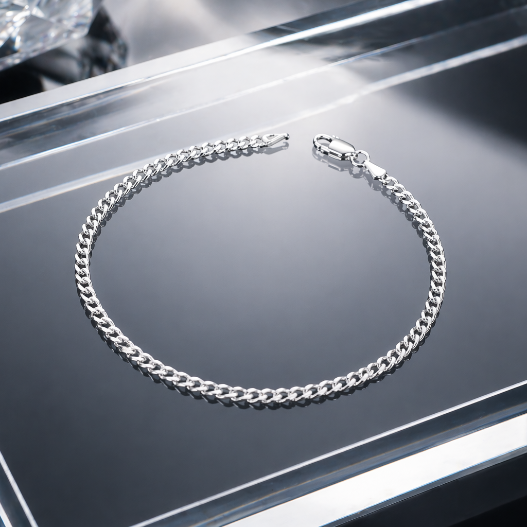 Pulseira Grumet 3mm 20cm prata 925